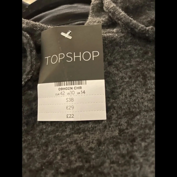 TOPSHOP – Brushed Crop Hoodie, Size US 10, NWT - Picture 8 of 12